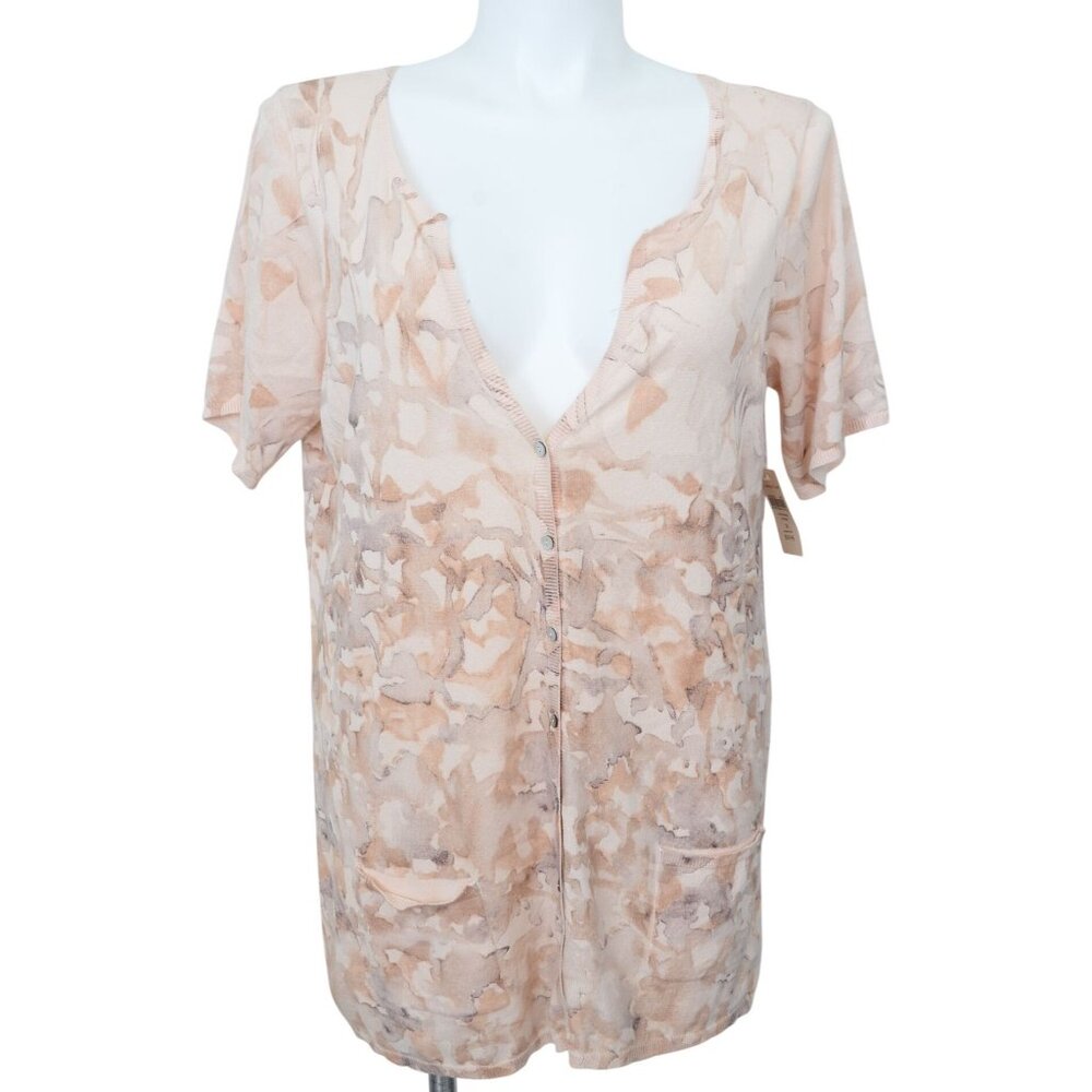 Coldwater Creek PLUS 1X Cotton Button Cardigan Pocket Feminine Sweater Tunic NWT